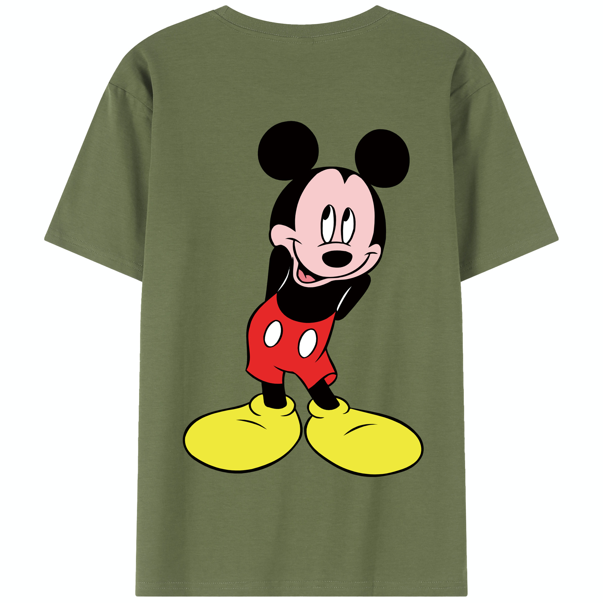 （画像用） ミッキーマウス Mickey Mouse 綿100％半袖Tシャツ（背面プリント）